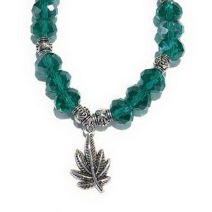 MADARI FASHIONS - Cannabis Green Beaded Bracelet